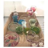 Colored Glass Decor Pieces
