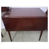 Mahogany Drop-Leaf Table, 34x27x30