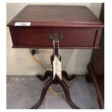 Mahogany Pedestal Table With Single Drawer