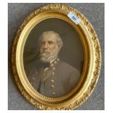 Oval Gilt Frame with Portrait of Civil War Figure