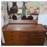 Wooden Dresser with Mirror, 58x20x32