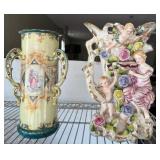 Two Decorative Ceramic Vases, 12-13 Inches Each