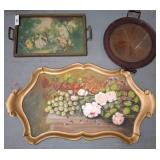 Three Decorative Serving Trays