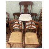 Wood Dining Chairs with Upholstered Seats