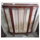 Wood-Framed Display Cabinet with Glass Panels