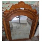 Three Wood-Framed Mirrors, 26x33 Inches