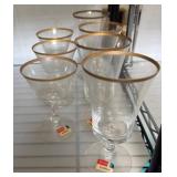 Fostoria Richmond Glassware with Gold Rim