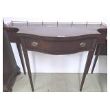 Serpentine Mahogany Console Table, 51x23x36