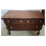 Wooden Dresser with Two Drawers, 42x21x28