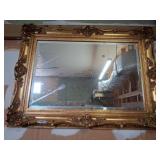 Rectangular Ornate Gilt Framed Mirror, 48x33