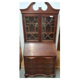 Mahogany Secretary Desk With Hutch