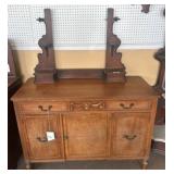 Wood Sideboard with Storage and Drawer Insert