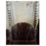 Single Poster Wood Bed Frame with Spiral Posts