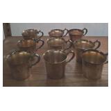 9 Wallace Silver-Plated Cups