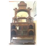 Victorian-Style Mirrored Display Cabinet