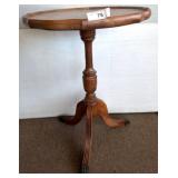 Round Wooden Pedestal Table with Claw Feet