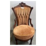 Wood-Framed Chair With Upholstered Seat