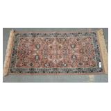 Rectangular Rug with Floral Pattern, 24x55