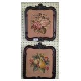 19x22 Needlepoint Art in Carved Frames