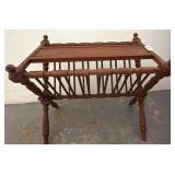 Wooden Spindle Magazine Rack Side Table
