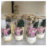 Holiday-Themed Glassware and Decanter