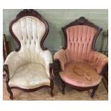 Victorian-Style Upholstered Chairs