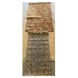 Two Wool Area Rugs, One 58x36, One Smaller