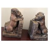 Dog Motif Cast Metal Bookends