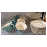 Partial Set of Floral Ceramic Dishware