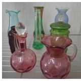 Seven Assorted Glass Vases and Jars
