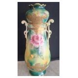 16-Inch Hand-Painted Porcelain Vase With Handles