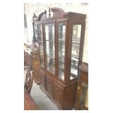 Mahogany China Cabinet With Arched Top