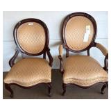 Upholstered Wood-Framed Armchairs