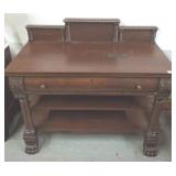 Carved Mahogany Sideboard with Paw Feet