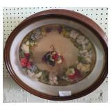 Shadowbox Display with Fruit and Floral Design