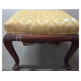 Wood Stool With Upholstered Seat