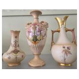 3 Decorative Ceramic Vases