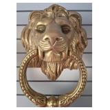 Brass Lion Head Door Knocker