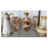 Handpainted Ceramic Pitchers/Vases