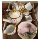 Hand-Painted Porcelain Tea Set Pieces