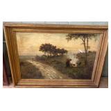 Three Framed Oil on Canvas Paintings