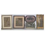 Framed Artwork Including Needlepoint