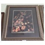 Still Life Print in Ornate Frame, 28x35