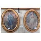 Oval Portraits of Pinkey and Blue Boy in Frames