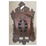 Ornate Wooden Wall Pocket, Approx. 30in