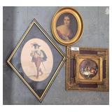 Three Framed Portrait and Scene Prints