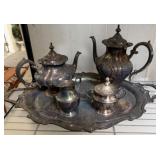 Silver-Plated Tea and Coffee Service with Tray