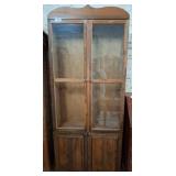 Wooden Display Cabinet with Glass Doors
