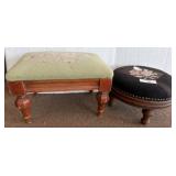 Needlepoint Upholstered Footstools