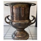 12in Silver-Plated Urn with Dual Handles